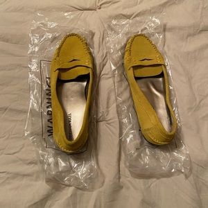 Yellow Leather Upper Loafers
